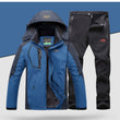 TRVLWEGO Winter Ski Suit Men Windproof Waterproof Snowboard Jacket and Pants Outdoor Super Warm 2 in 1 Thermal Fleece Snow Coat