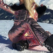 New Shiny Silver Gold One-Piece Ski Suit Women Winter Windproof Skiing Jumpsuit Snowboarding Suit Female Snow Costumes