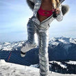 New Shiny Silver Gold One-Piece Ski Suit Women Winter Windproof Skiing Jumpsuit Snowboarding Suit Female Snow Costumes
