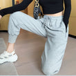 Women's pants winter new European goods tide net red Harlan casual pants BF beam pants large size plus velvet sports pants women