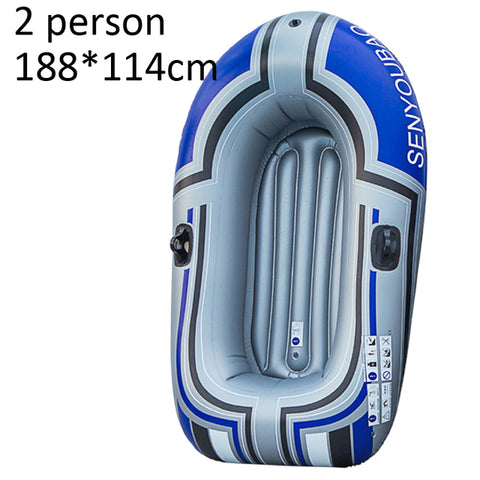 1-2 Person Thickening PVC Inflatable Boat Raft River Lake Dinghy Boats Kayak Canoe Pump Drifting Fishing Rowing Air Boat and Oar