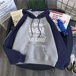 Pullovers 2021 New Fall Winter Woman Raglan Sleeve I Solemnly Swear That I Am Up To No Good Hoodies Fashion Hip-Hop Sweatshirts