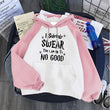 Pullovers 2021 New Fall Winter Woman Raglan Sleeve I Solemnly Swear That I Am Up To No Good Hoodies Fashion Hip-Hop Sweatshirts