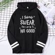 Pullovers 2021 New Fall Winter Woman Raglan Sleeve I Solemnly Swear That I Am Up To No Good Hoodies Fashion Hip-Hop Sweatshirts