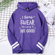 Pullovers 2021 New Fall Winter Woman Raglan Sleeve I Solemnly Swear That I Am Up To No Good Hoodies Fashion Hip-Hop Sweatshirts