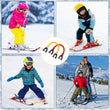 4 Pieces Ski Tip Connector Trainer Ski Training Aid Easy Wedge Snow Ski Training Tools for Winter Beginner Skiing Training