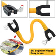 4 Pieces Ski Tip Connector Trainer Ski Training Aid Easy Wedge Snow Ski Training Tools for Winter Beginner Skiing Training