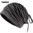 TQMSMY Unisex men and women winter beanie hat cap skullies men collar scarf good elasticity double use with velvet mask TMC09