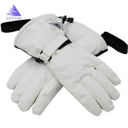 Extra Thick Men Women 2-IN-1 Mittens Ski Gloves Snowboard Snow Winter Sports Warm Waterproof Windproof Skiing Faux Leather Plam