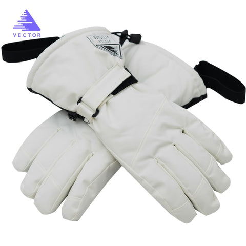 Extra Thick Men Women 2-IN-1 Mittens Ski Gloves Snowboard Snow Winter Sports Warm Waterproof Windproof Skiing Faux Leather Plam
