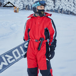 2021 Hooded Men Snow Jumpsuit Sport Winter Man Skiing Overalls Fleece Women Snowboarding Clothes Warm Waterproof Male Snowsuits