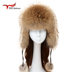 2021 100% Fashion New Style Winter Russian Natural Real Fox Fur Hat Hot Sale Women Warm Good Quality Genuine Real Fox Fur Cap