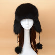 2021 100% Fashion New Style Winter Russian Natural Real Fox Fur Hat Hot Sale Women Warm Good Quality Genuine Real Fox Fur Cap