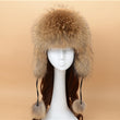 2021 100% Fashion New Style Winter Russian Natural Real Fox Fur Hat Hot Sale Women Warm Good Quality Genuine Real Fox Fur Cap