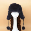 2021 100% Fashion New Style Winter Russian Natural Real Fox Fur Hat Hot Sale Women Warm Good Quality Genuine Real Fox Fur Cap