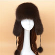 2021 100% Fashion New Style Winter Russian Natural Real Fox Fur Hat Hot Sale Women Warm Good Quality Genuine Real Fox Fur Cap