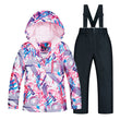 2020 New Ski Suit Kids Winter -30 Degree Snowboard Clothes Warm Waterproof Outdoor Snow Jackets + Pants for Girls and Boys Brand