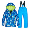 2020 New Ski Suit Kids Winter -30 Degree Snowboard Clothes Warm Waterproof Outdoor Snow Jackets + Pants for Girls and Boys Brand