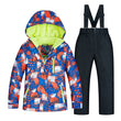 2020 New Ski Suit Kids Winter -30 Degree Snowboard Clothes Warm Waterproof Outdoor Snow Jackets + Pants for Girls and Boys Brand
