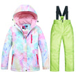 2020 New Ski Suit Kids Winter -30 Degree Snowboard Clothes Warm Waterproof Outdoor Snow Jackets + Pants for Girls and Boys Brand
