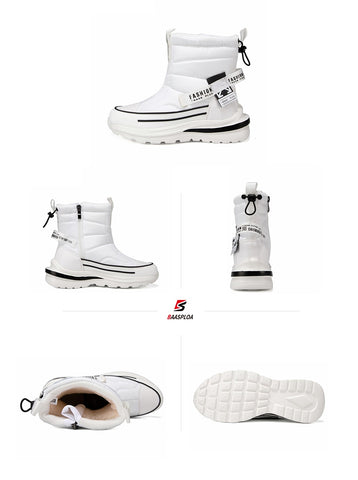 Baasploa 2021 Winter Shoes Boot Cotton Shoes Non-slip Wear-resistant Snow Boots High gang thick-soled Comfortable Female Shoes