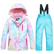 2020 New Ski Suit Kids Winter -30 Degree Snowboard Clothes Warm Waterproof Outdoor Snow Jackets + Pants for Girls and Boys Brand