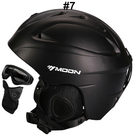 MOON Skiing Helmet Autumn Winter Adult and Children Snowboard Skateboard Skiing Equipment Snow Sports Safty Ski Helmets