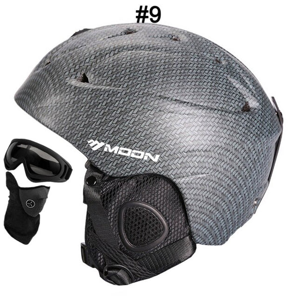 MOON Skiing Helmet Autumn Winter Adult and Children Snowboard Skateboard Skiing Equipment Snow Sports Safty Ski Helmets