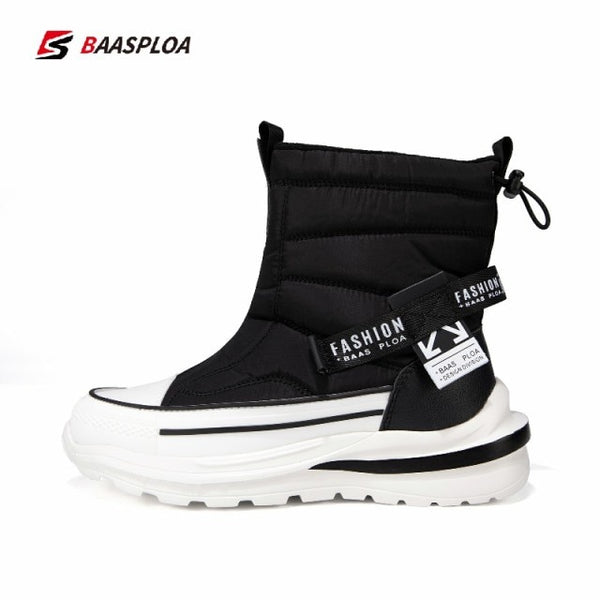 Baasploa 2021 Winter Shoes Boot Cotton Shoes Non-slip Wear-resistant Snow Boots High gang thick-soled Comfortable Female Shoes