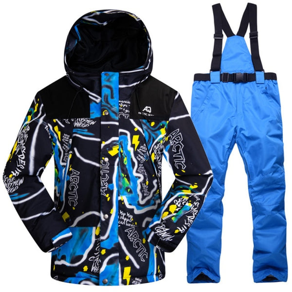 New Winter Ski Suit for Men Warm Windproof Waterproof Outdoor Sports Snow Jackets and Pants Male Ski Equipment Snowboard Jacket