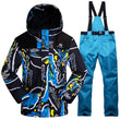 New Winter Ski Suit for Men Warm Windproof Waterproof Outdoor Sports Snow Jackets and Pants Male Ski Equipment Snowboard Jacket