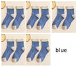 5 Pairs Thermal Socks Mens Winter Thick Cotton Colorful Young Casual Fashion Novelty Striped Warm Terry Socks Good Quality