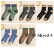 5 Pairs Thermal Socks Mens Winter Thick Cotton Colorful Young Casual Fashion Novelty Striped Warm Terry Socks Good Quality