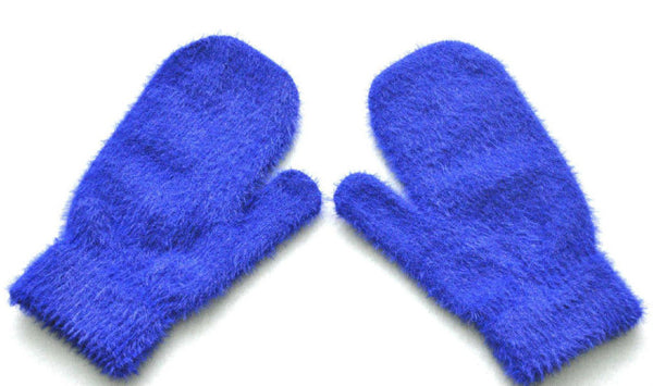 Winter Keep Warm Gloves for Children Good Quality Imitation Mink Hair Knitting Glove 6-12 Years Old Student Knitting Mittens New