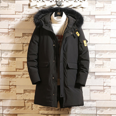 Men Winter Jackets Hooded Casual Long Down Jackets Good Quality Male Thicker Warm Parkas Outwear Black Winter Coats Size 4XL