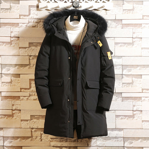 Men Winter Jackets Hooded Casual Long Down Jackets Good Quality Male Thicker Warm Parkas Outwear Black Winter Coats Size 4XL