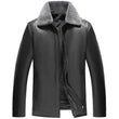 Men Thicker Warm Leather Jackets New Winter Brown PU Leather Coats Down Jackets Good Quality Men Wool Liner Loose Casual Jackets