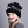 2021 Russia Hot Sale Winter Real Fur Beanies Hat Women 100% Genuine Real Rex Rabbit Hat Good Elastic Knitted Rex Rabbit Fur Caps