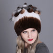 2021 Russia Hot Sale Winter Real Fur Beanies Hat Women 100% Genuine Real Rex Rabbit Hat Good Elastic Knitted Rex Rabbit Fur Caps