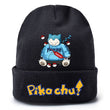 Pokemon Anime Figure Pikachu Autumn and Winter Kawaii Woolen Printed Knit Hat Boys and Girls Universal Birthday Christmas Gifts