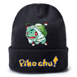 Pokemon Anime Figure Pikachu Autumn and Winter Kawaii Woolen Printed Knit Hat Boys and Girls Universal Birthday Christmas Gifts