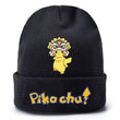 Pokemon Anime Figure Pikachu Autumn and Winter Kawaii Woolen Printed Knit Hat Boys and Girls Universal Birthday Christmas Gifts