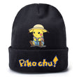 Pokemon Anime Figure Pikachu Autumn and Winter Kawaii Woolen Printed Knit Hat Boys and Girls Universal Birthday Christmas Gifts