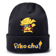 Pokemon Anime Figure Pikachu Autumn and Winter Kawaii Woolen Printed Knit Hat Boys and Girls Universal Birthday Christmas Gifts