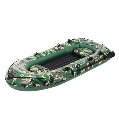 4 People PVC Inflatable Boat Water Sports Dinghy Fishing Rowing Raft Outdoor River Lake Kayak with 2 Paddle Oars Fishing boat
