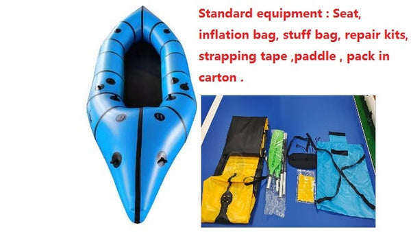 420D Light Weight TPU Packraft Inflatable Rafting Boat Hovercraft River Lake Canoe Kayak