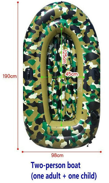 2-4 Person Thickening PVC Inflatable Boat Raft River Lake Dinghy Boat Pump Fishing Boat with Oars Set Load 200kg Kayaking