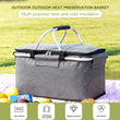 Folding shopping basket camping cooler bag 2-8 people use lunch drink heat preservation beach school picnic bag camping storage