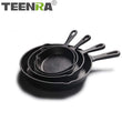 TEENRA Cast Iron Frying Pan Non-stick Skillet Kitchen Frying Pot Breakfast Pan Omelette Pancake Pot Household Cooking Cookware
