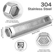 Pellet Smoker Tube 6" Hexagonal Stainless Steel Barbecue Wood Pellet Tube Smoker for Cold/Hot Smoking, Portable BBQ Accessories